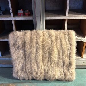 Vintage Luxurious Fur Clutch/ hand warmer